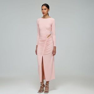 NWT Self-Portrait Ruched Cut-out Dress